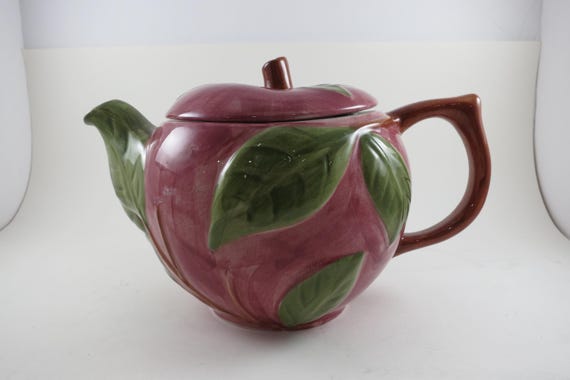 Vintage Franciscan Apple Pattern Teapot with Original Lid Portugal