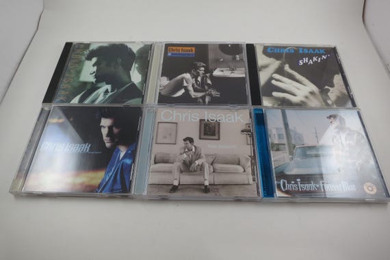 Vintage Chris Isaak CD's Forever Blue Baja Sessions Heart Shaped World