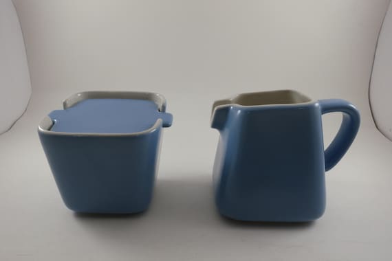 Dansk Graves Studio Art Deco Style Cream and Sugar with Lid Set