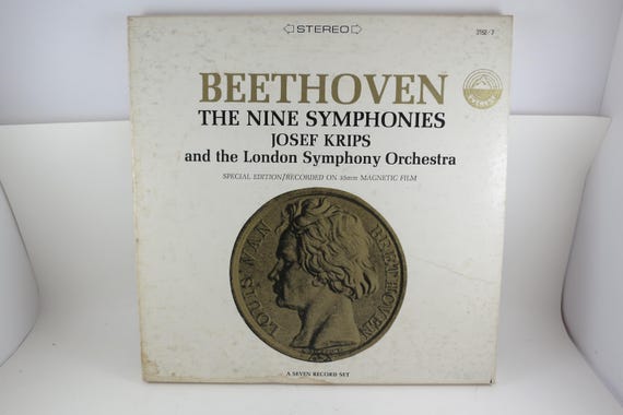 Vintage 1960 Beethoven Symphonies Vinyl LP Box Set - Near Mint 7 Record Set