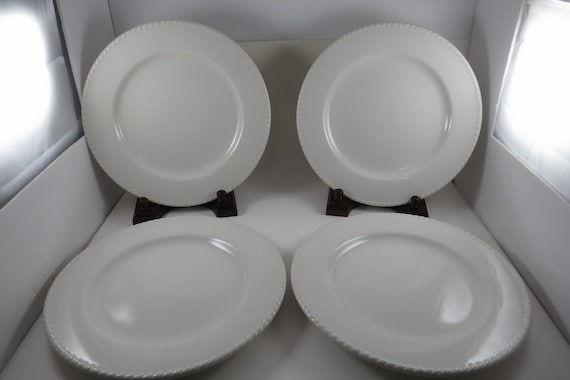 Set of 4 Pier 1 Bianca 10 1/4 Inch Dinner Plates