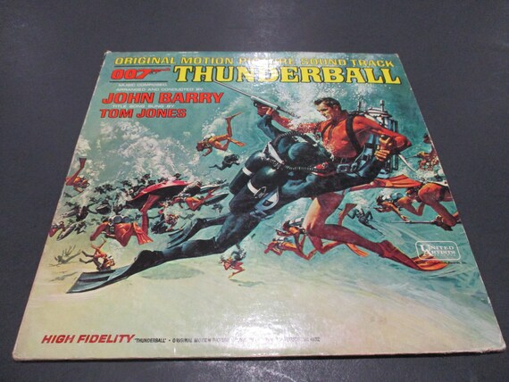 Vintage 1965 Vinyl LP Record 007 Thunderball Original Motion Picture Sound Track Excellent Condition Mono Pressing 69923