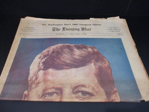 Vintage Friday January 20 1961 Washington Star Newspaper 1961 Inaugural Edition John F Kennedy