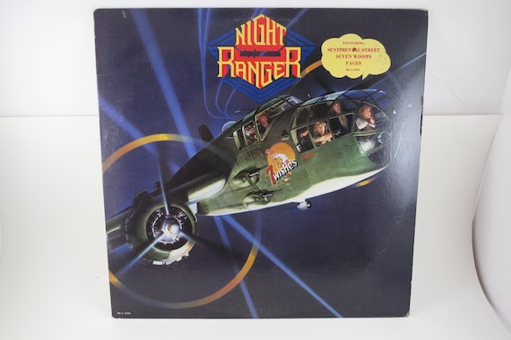 1985 Night Ranger - 7 Wishes Vinyl LP Record Hype Sticker-EX