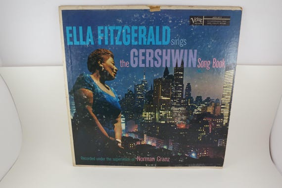 Vintage 1959 Ella Fitzgerald Sings Gershwin Songbook Vinyl LP - Jazz Record