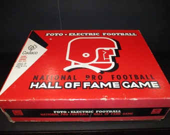 Vintage 1965 Cadaco National Football Hall of Fame Game Foto Electric Football Almost New In Original Box Complete Free Shipping