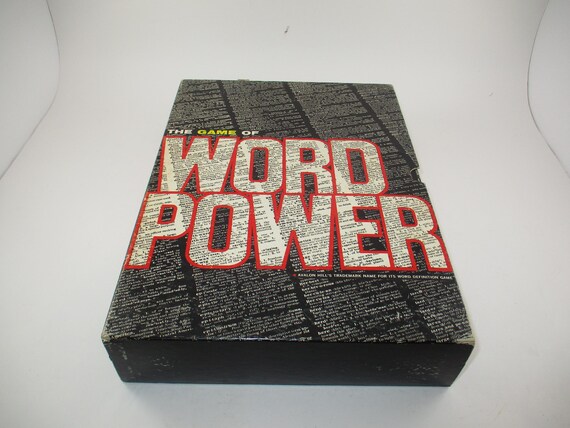 Vintage 1967 Avalon Hill Bookshelf Game 801 The Game of Word Power 100% Complete Excellent Condition