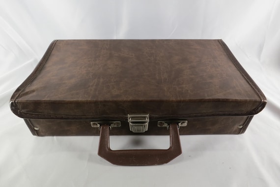 Vintage 1980s Faux Leather Cassette Case: Holds 24 Tapes
