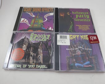 1990's Halloween Cd's Scary Sounds Howls Fright Night Spooky Sound