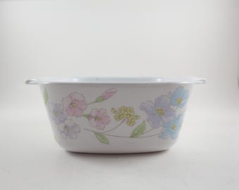 Vintage Corning Ware Pastel Bouquet Dish: 22 oz P-43-B