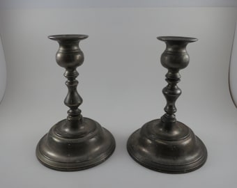 Pair of Vintage Silver Plate Candle Sticks Holders 7 1/4 Inches Tall