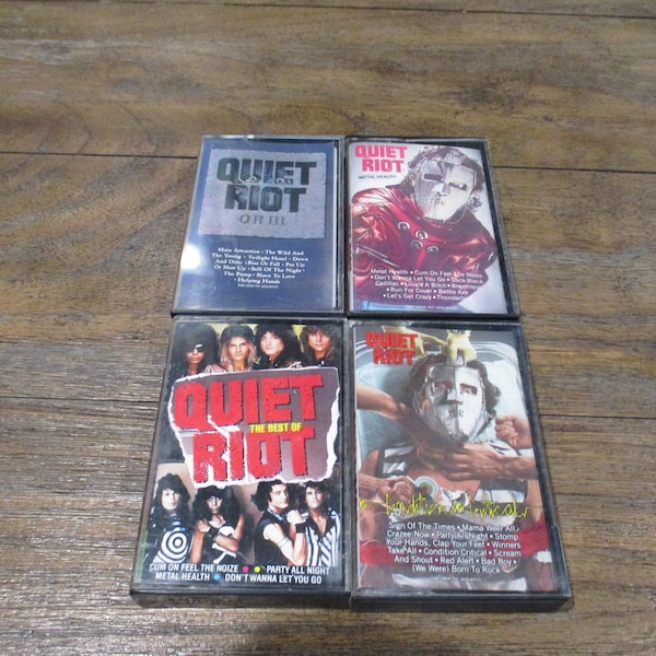 Vintage 1980's Quiet Riot Cassette Tapes Excellent Condition Best Of Condition Critical Metal Health QRIII Sold Individually