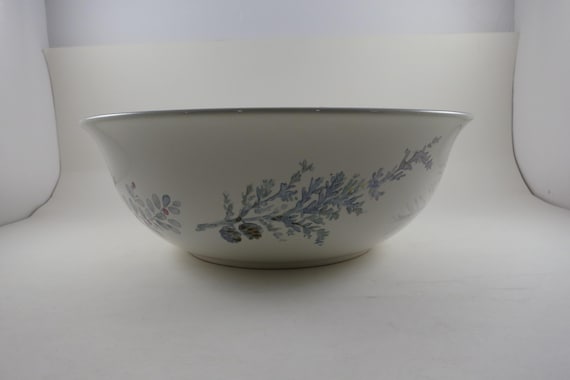 Vintage Pfaltzgraff Winter Frost 10 1/2 Inch Large Salad Serving Bowl