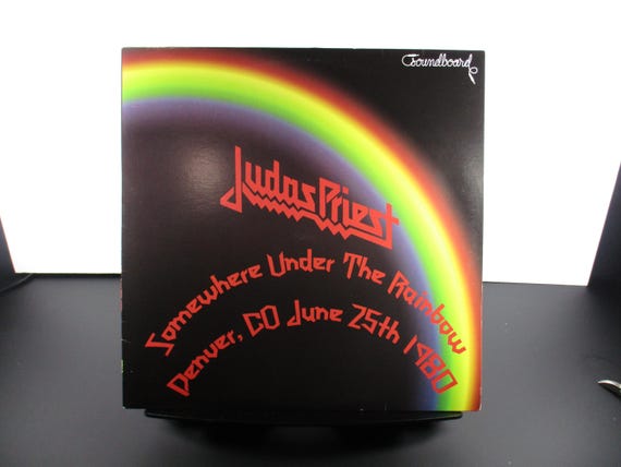 Vinyl LP Record Somewhere Under The Rainbow Judas Priest Excellent Condition Live Denver Recording June 25 1980 Purple Vinyl 62330