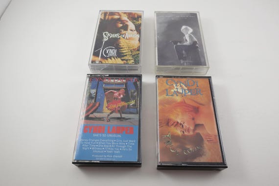 Vintage 1980's Cyndi Lauper Cassette Tapes Excellent Condition True Colors She's So Unusual Sold Individually