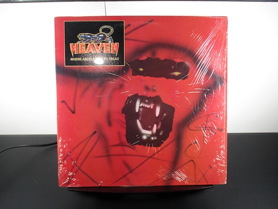 Vintage 1983 Vinyl LP Heavy Metal Record Where Angels Fear to Tread Heaven Excellent Condition In Shrink 69491