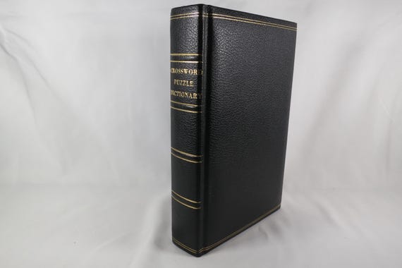1975 Webster's New Word Password Puzzle Dictionary Leather