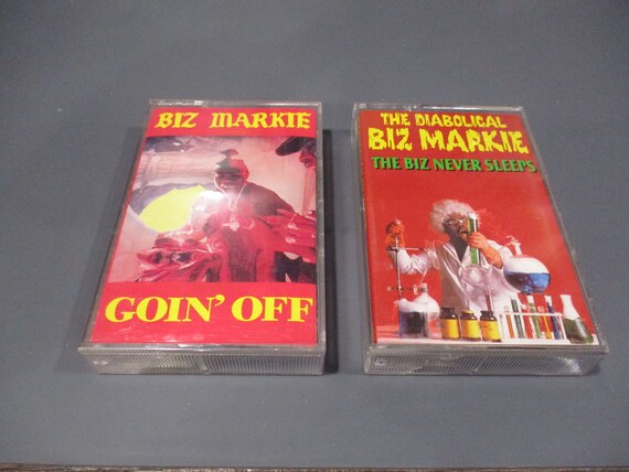 Vintage 1980's Biz Markie Cassette Tapes Goin' Off The Biz Never Sleeps Excellent Condition Sold Individually