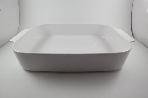 Vintage Corning Ware Open Roaster: All/Just White Pattern, A-21-B