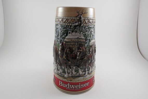 Vintage 1987 Budweiser Clydesdale Holiday Stein Collectors C Series Excellent Condition