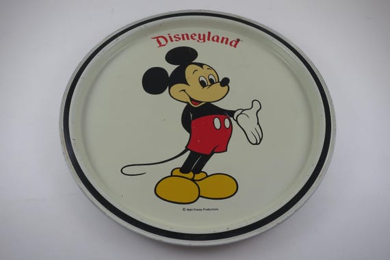 1970's Tin Disneyland Mickey Mouse 10 3/4 Inch Plate
