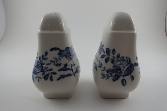 Vintage Churchill Blue Peony Salt and Pepper Shaker Set