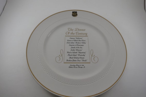 1984 Syracuse China Dinner of the Century Plate, US Culinary Team Chicago