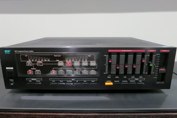 Vintage 80s MCS 3872 Integrated Stereo Amplifier: Multi-Colored Display