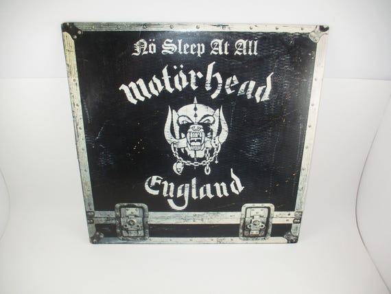 Vintage 1988 Vinyl LP Record No Sleep At All Motorhead Excellent Condition with Original Poster 70203