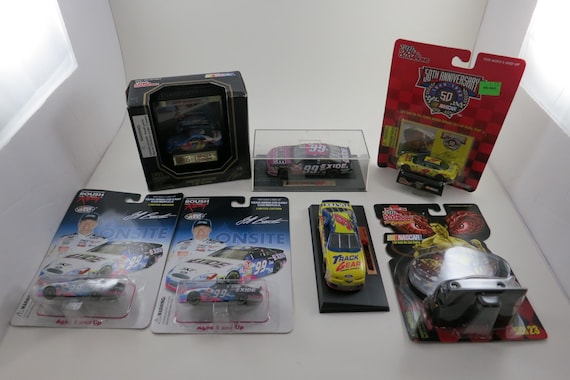 Vintage Mark Martin NASCAR Die Cast Car Set: Valvoline & Viagra Livery