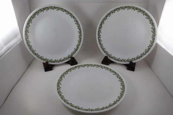Set of 3 Vintage Corelle Crazy Daisy 10 1/4" Dinner Plates