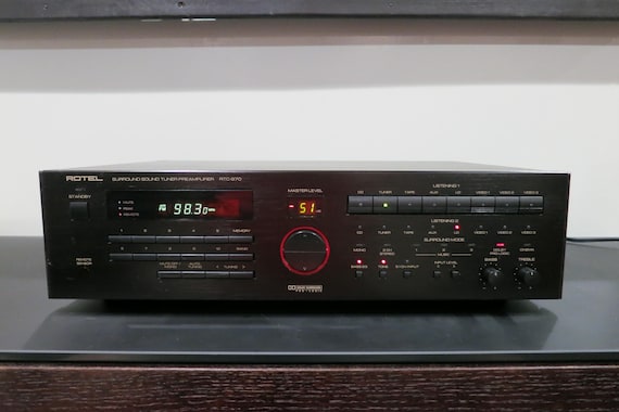Vintage Rotel RTC-970 Surround Sound Tuner Pre Amplifier Perfect Working Condition Very Nice Unit