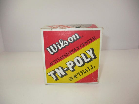 Vintage 1980's Wilson TN-Poly Softball Orange Fireball New In Original Box