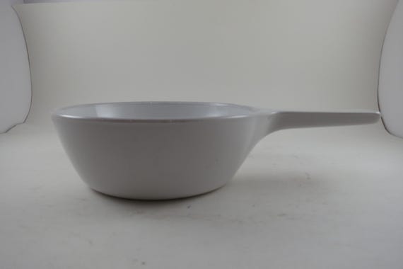 Vintage Corning Ware Skillet: 1980s All White Menuette P-81 B