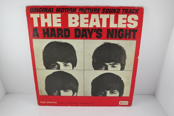 Vintage 1964 Vinyl LP Record The Beatles A Hard Days Night United Artists Mono Version Very Good Condition 71170