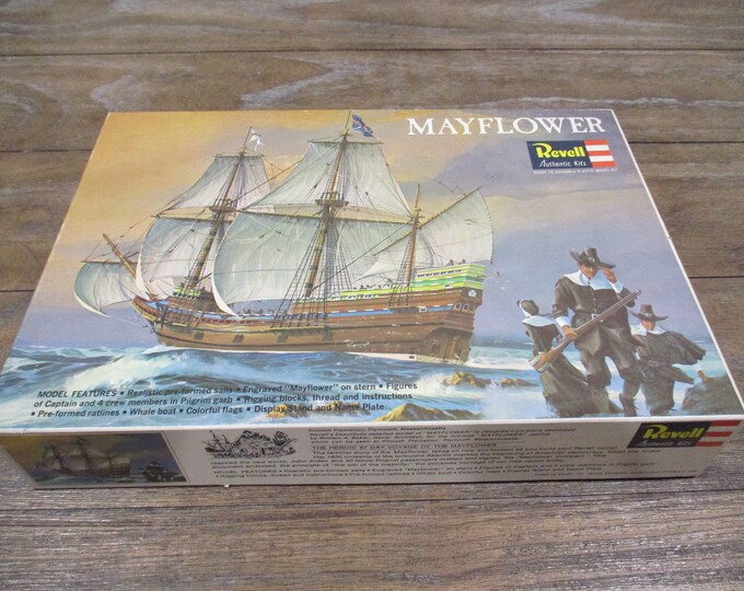 Vintage 1966 Revell Model Kit the Mayflower in Original Box Ready to ...
