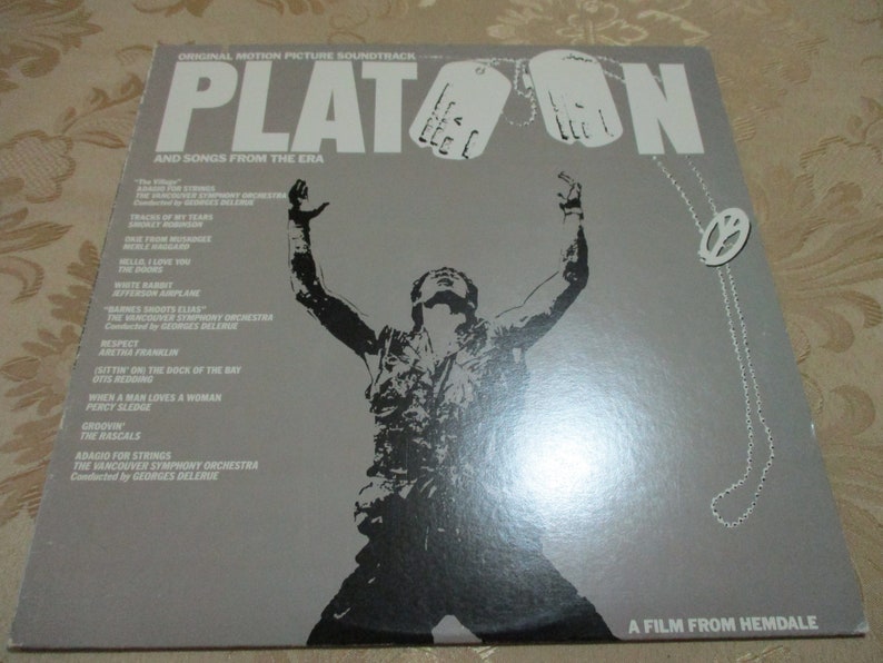 Vintage 1986 Lp Record Platoon Original Motion Picture Etsy