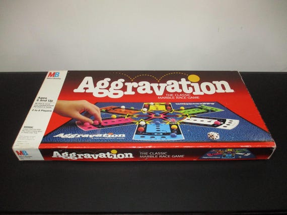 Vintage 1989 Milton Bradley Board Game Aggravation 100% Complete Excellent Condition