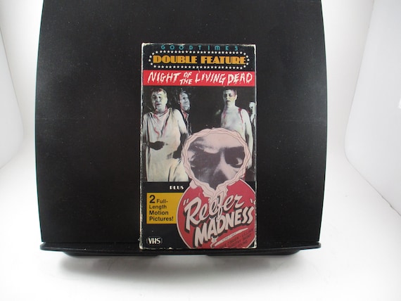 Vintage 1986 VHS Tape Night of the Living Dead & Reefer Madness Excellent Condition