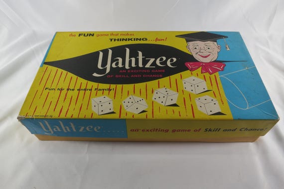 1961 ES Lowe Game Yahtzee Original Box