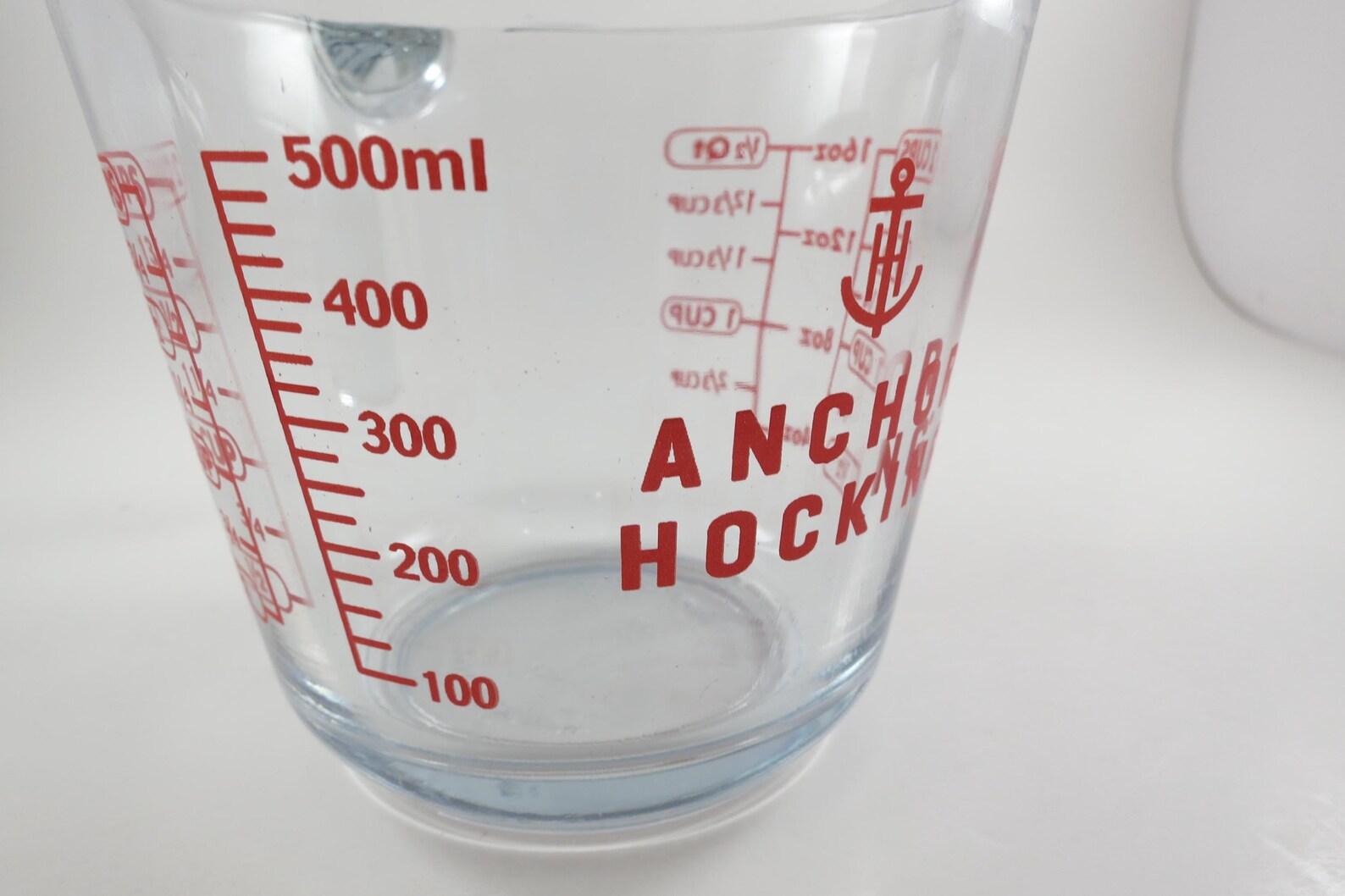 Vintage Anchor Hocking Pyrex Measuring Cup - 2 Cup, Red Lettering - Etsy