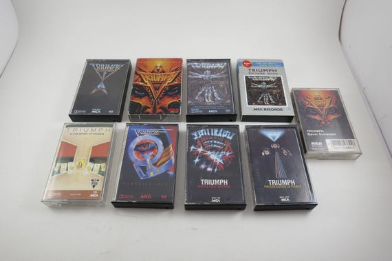 Vintage 1980s Triumph Cassette Tape: Stages, Never Surrender, Thunder Seven