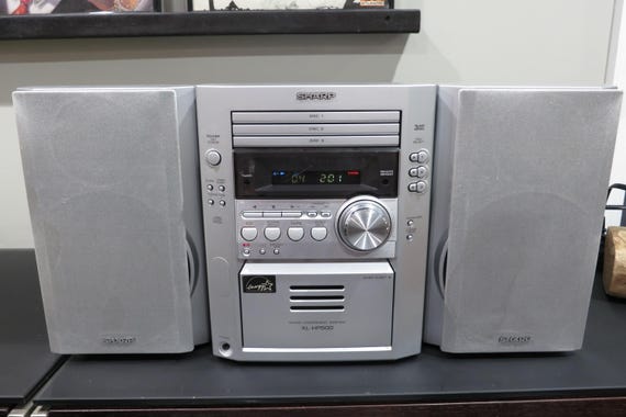 Vintage Sharp XL-HP500 Micro Stereo System: Cassette CD Changer Speakers