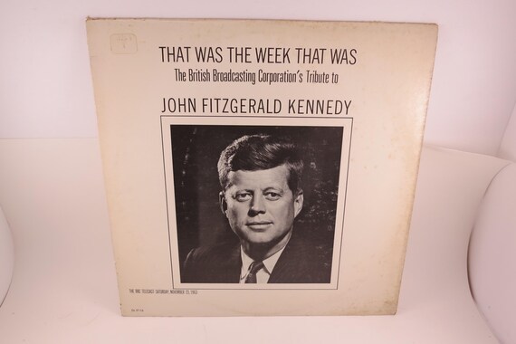 1963 Vinyl LP Record That Was the Week that Was British Broadcasting Tribute  John F Kennedy Excellent Condition 72449