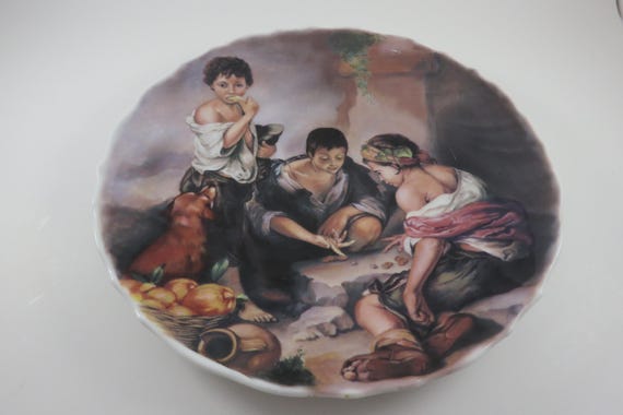 1972 Esteban Murillo Collector Plate: JKW Bavaria Boys Playing Dice