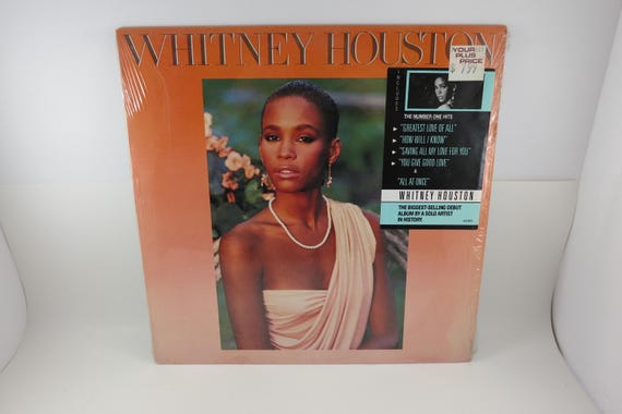 Vintage 1985 Vinyl LP Record Whitney Houston Self Titled Excellent Condition In Shrink Hype Sticker Near Mint Cover 71420