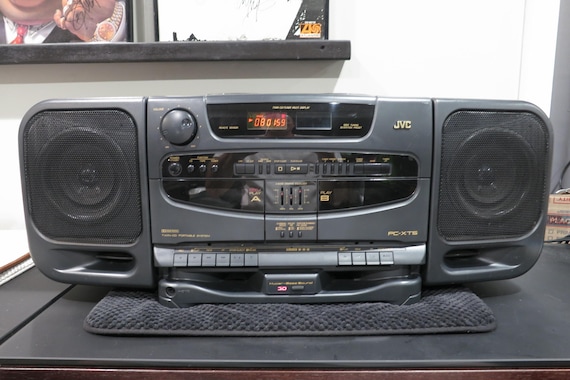 1992 Vintage JVC Twin CD Cassette Portable or Home Stereo System