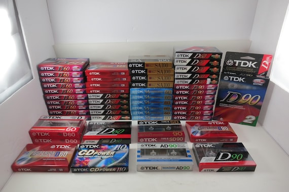 Vintage Sealed Cassette Tapes: 80's 90's TDK For Recording NOS
