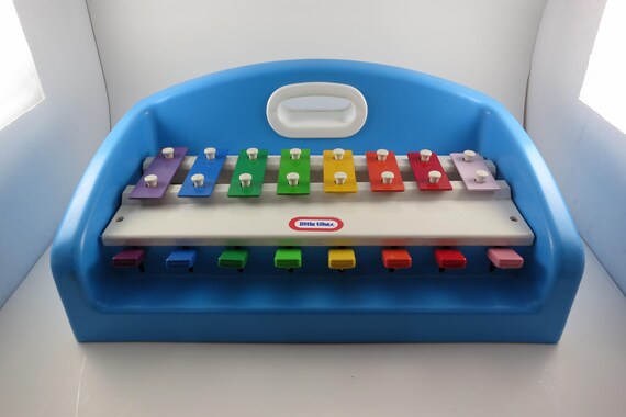 Vintage Little Tikes Xylophone Piano - 1985 Tap A Tune - Blue