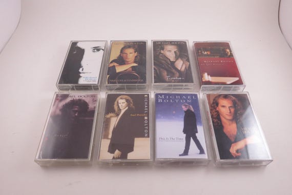Vintage 1980's Michael Bolton Cassette Tapes Excellent Condition Time Love Tenderness Timeless The Classics Soul Provider Sold Indiv